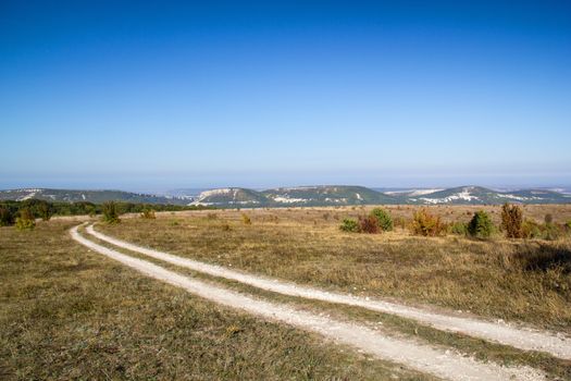 country road at the Crimea