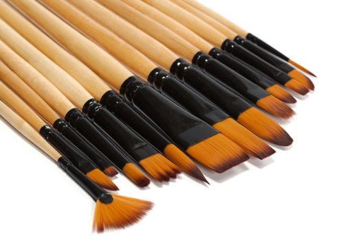 Paint brushes, isolated on a white background