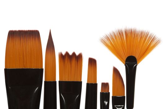 Paint brushes, isolated on a white background
