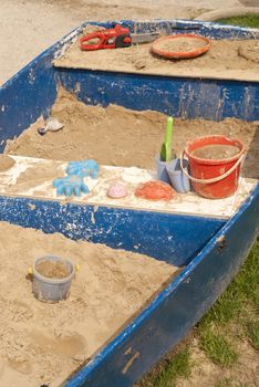 Sandpit in a rowboat