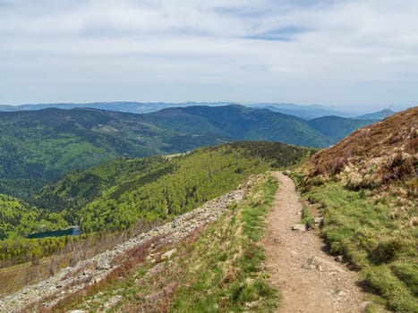 View of vosges hills from Le Grand Ballon