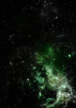 Far being shone nebula and star field against space. "Elements of this image furnished by NASA".