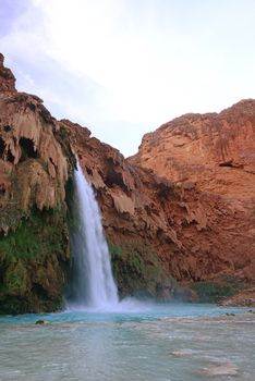 havasu falls in an indian reservation near grand canyon