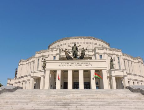 The national academic Bolshoi Opera and ballet theatre in Minsk, Belarus.