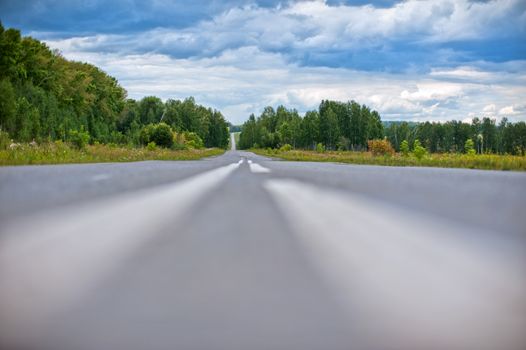 Picture of empty countryside road