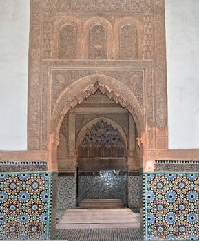 marrakech city morocco saadian tombs archway  landmark architecture