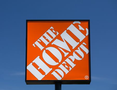 BLOOMINGTON, MN/USA - August 12, 2015: The Home Depot exterior. Home Depot is an American retailer of home improvement and construction products, supplies and services.