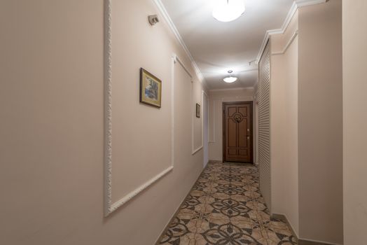 entrance of a residential building with an elevator