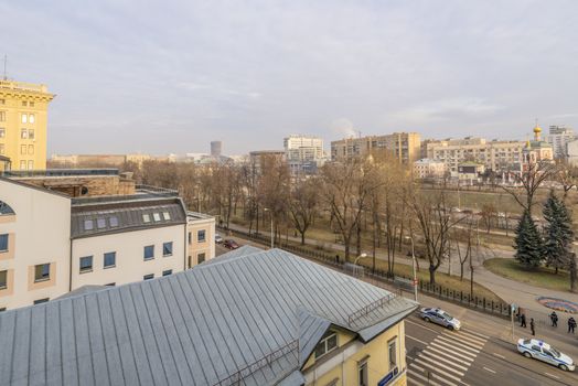 Houses and streets of the historical center of Moscow