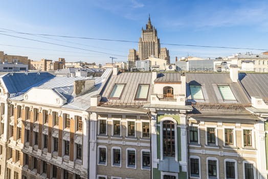 Houses and streets of the historical center of Moscow