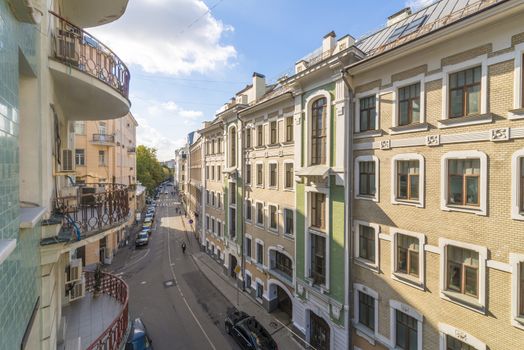 Houses and streets of the historical center of Moscow