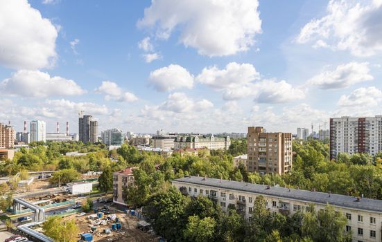 Houses and streets of the historical center of Moscow