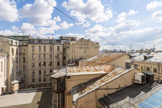 Houses and streets of the historical center of Moscow