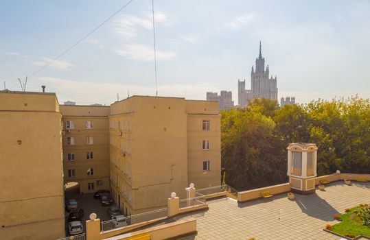 Houses and streets of the historical center of Moscow