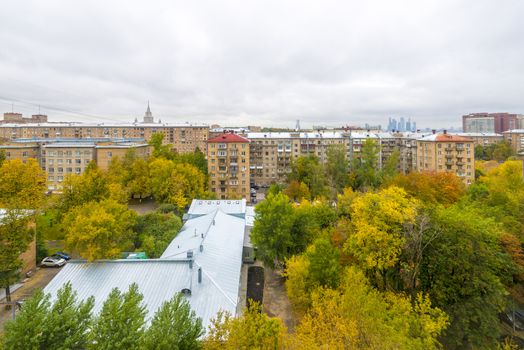 Houses and streets of the historical center of Moscow