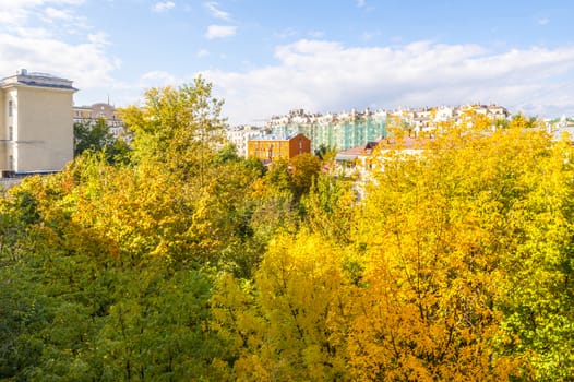 Houses and streets of the historical center of Moscow