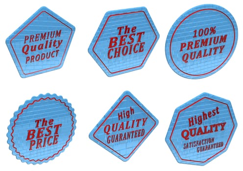 High Quality set of Sale product badges isolated on white.