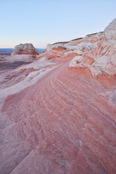 sandstone geological feature at white pocket in arizona