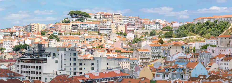 Panorama of Cityscape of Lisbon capital city of Portugal