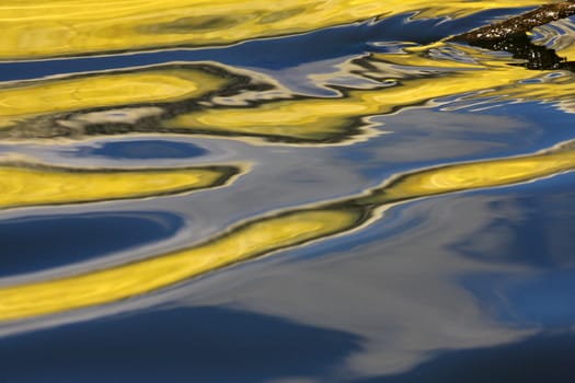 Reflexion on a lake in Denmark with blue colour