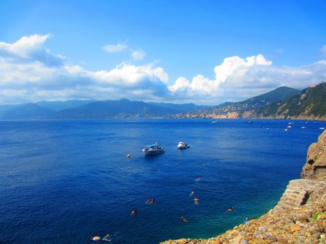 Mediterranean Coast in Liguria, Italy