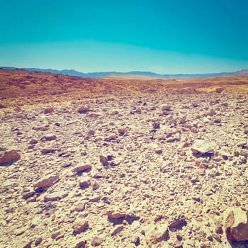 Rocky Hills of the Negev Desert in Israel, Instagram Effect