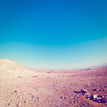 Rocky Hills of the Stone Desert in Israel, Instagram Effect