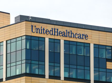 MINNETONKA, MN/USA - August 13, 2015:  UnitedHealth Group headquarters building. HealthPartners is an integrated, nonprofit health care provider.