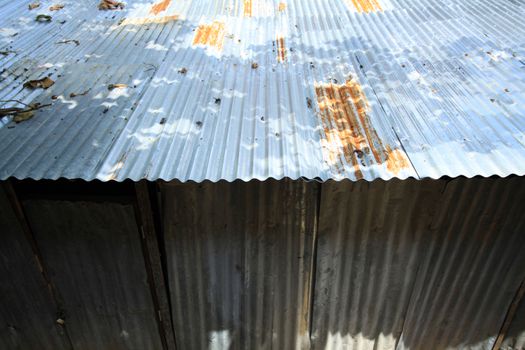 A rusty corrugated iron metal texture