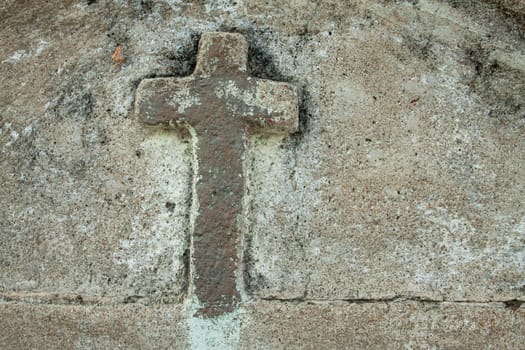 cross on wall background