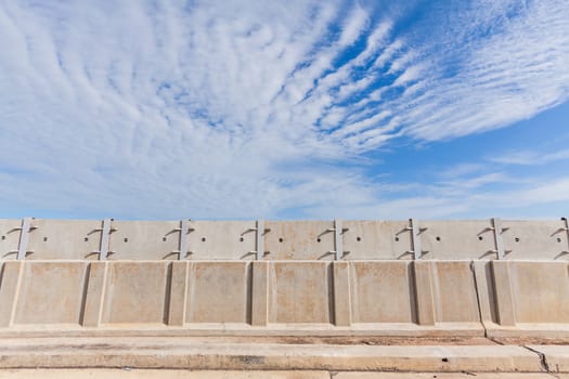 street wall and blue sky