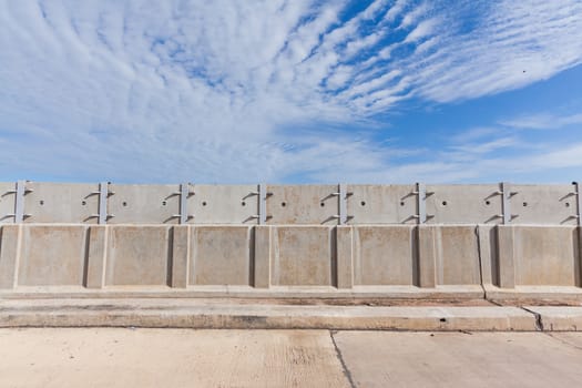 street wall and blue sky