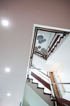 Upside view of staircase