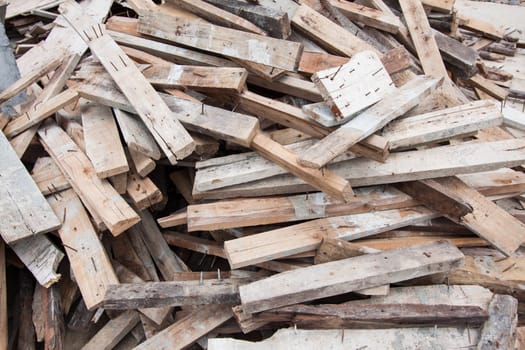 Waste wood pile