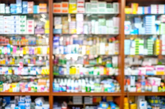 Blurred pharmacy shop , Blurred drug store, use as background.