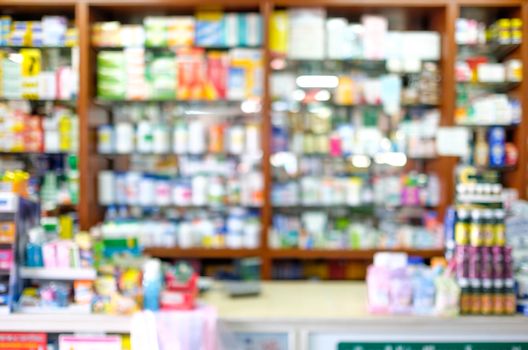 Blurred pharmacy shop , Blurred drug store, use as background.