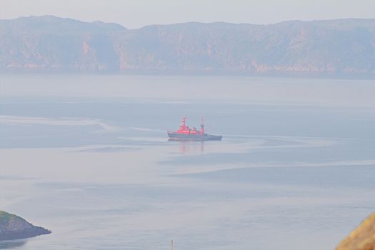 a ship in the Scandinavian sea bays