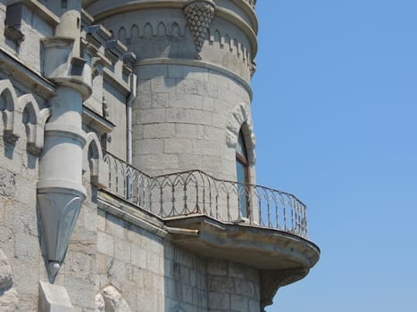 The old castle swallow's nest on the shores of the Black sea in the Crimea. Southern Crimean coast. The architectural landmark of the Peninsula of Crimea.