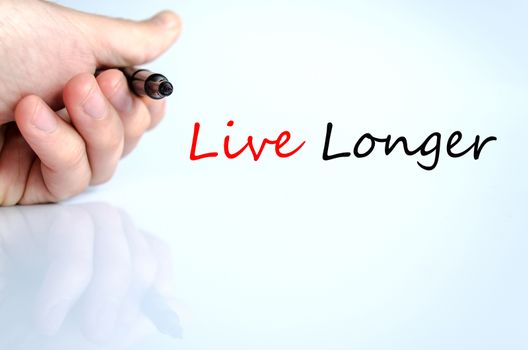 Live longer text concept isolated over white background