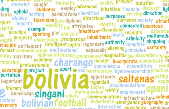 Bolivia as a Country Abstract Art Concept