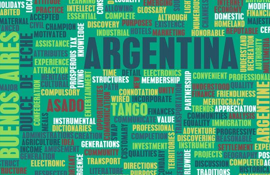 Argentina as a Country Abstract Art Concept