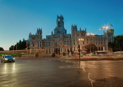 The Cybele Palace, formerly The Palace of Communication until 2011, is a palace located on the Plaza de Cibeles in Madrid, Spain.