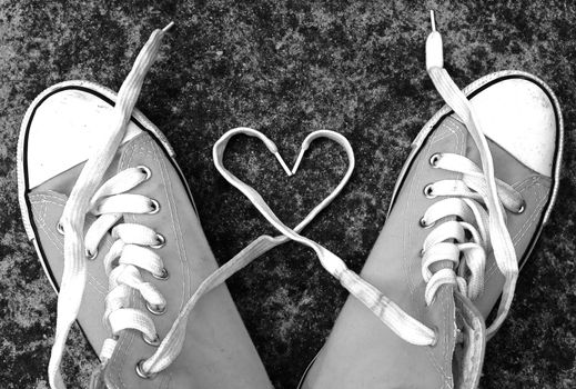 baseball boots sneakers with love heart
