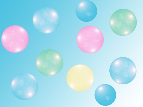 Cheerful multicolored balls for a children's background. Merry bright background with multicolored balloons.