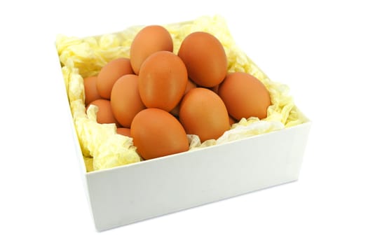 Eggs from chicken farm in the package