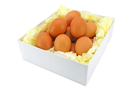 Eggs from chicken farm in the package