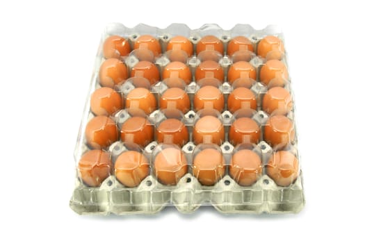 Eggs from chicken farm in the package