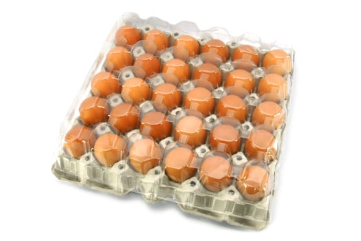 Eggs from chicken farm in the package