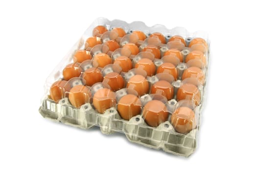 Eggs from chicken farm in the package