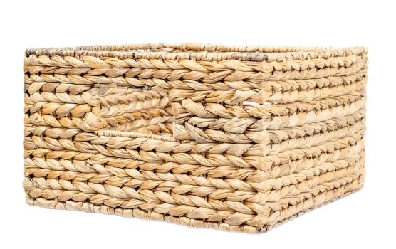 box wicker basket in the traditional Russian style